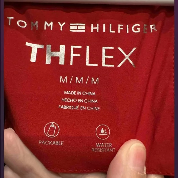 Tommy Hilfiger Red Quilted Puffer Jacket MEDIUM - Picture 3 of 6